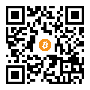 bitcoin:1HmyuiD3PJeoBpZACLKheUou2EQzprUtH black Bitcoin QR code
