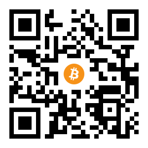 bitcoin:1HnhegpAFvA6VXpKNeDNqpZKnjzaiRv12F black Bitcoin QR code