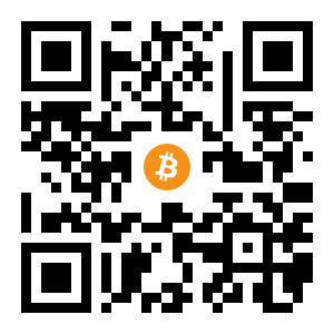 bitcoin:1HoAE59QXBFFmuVuoA3yXSETcbKbp8org8 black Bitcoin QR code