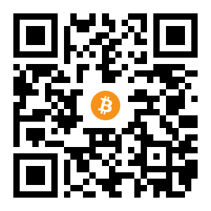 bitcoin:1Hp24ipQ67ZqGVM8mqpRZsNyiwV2VWeQuj black Bitcoin QR code