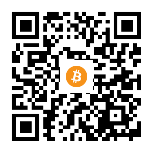 bitcoin:1HpyaNaMQV1sHiR5pZfYKaL33J5x8mQ4at black Bitcoin QR code