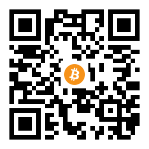 bitcoin:1Hrfz3TrVufXZkBUXZ3SeBh1aES1jE1cKt black Bitcoin QR code