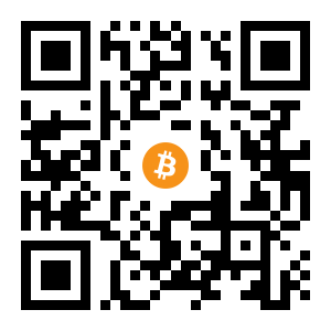 bitcoin:1HsbbfDQ1NrRNKyTPay6BmjN3iDEVzXAoM black Bitcoin QR code