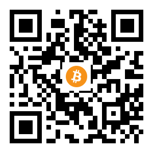 bitcoin:1HsuGLBkLjtfiSK53ztXTvCCNLoJnWgchh black Bitcoin QR code