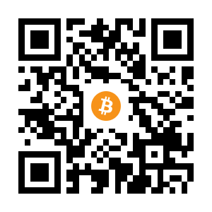bitcoin:1HuPVqz2xvf1rdNFUqd62vRTyxP3jeX9Ch black Bitcoin QR code