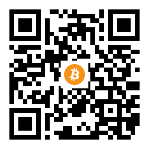 bitcoin:1Hv9SVYWtH2pn26eFee3JLmYNGgC8VMZ3q black Bitcoin QR code