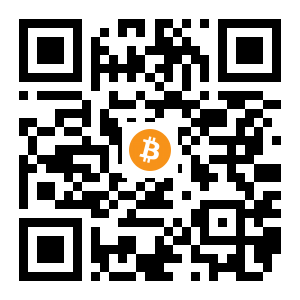 bitcoin:1HwB8aJUpXd8PXBq2vrGRWrUVYrTW6xgxE black Bitcoin QR code