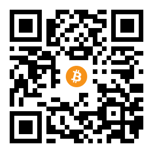 bitcoin:1Hxf3wf8GsxD26rJxduSyfe9zCp9Rho6PK black Bitcoin QR code