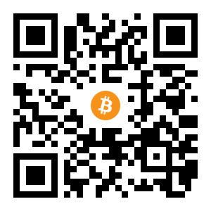 bitcoin:1HxrDpzq877WN668to46QnGQmE7h1nUJmd black Bitcoin QR code