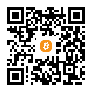 bitcoin:1HzKDpMczPcE3kRkbXqeM8hQkw3cuXKGxm black Bitcoin QR code