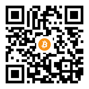 bitcoin:1HzQFxqnjPN1nJhAWyr45YhdyDquozyuCM black Bitcoin QR code