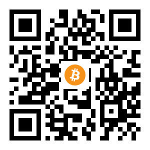 bitcoin:1HzajpLpF9WAofJFxyyFhVm8uQAsUDcyFC black Bitcoin QR code