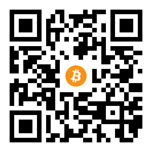 bitcoin:1J18XM8TuxCEVPbf1jG2qysMepU9gHPZCQ black Bitcoin QR code