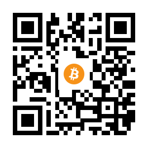 bitcoin:1J3L2phvshxz4qqDGRvsLGaNewCYKrAnUr black Bitcoin QR code