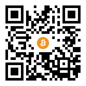 bitcoin:1J3XMwKhoJXADE6A97oHhc5uF1hEANmaoS black Bitcoin QR code