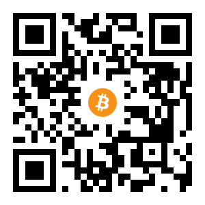 bitcoin:1J3rTnuP3pfpbsM6kak2tMrun3a5tFQfJh black Bitcoin QR code