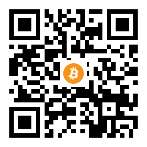 bitcoin:1J4gYXpwkLLV3up4DFW7r7CqLCYB2W6TSL black Bitcoin QR code