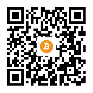 bitcoin:1J4hCFSk36omH8XwoyUwVnCML3whEzK9dj black Bitcoin QR code
