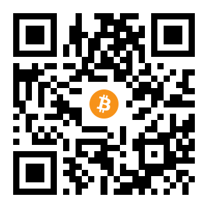 bitcoin:1J54HP72mmfkdThk7BnNw2XURumPmUiBJx black Bitcoin QR code