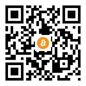 bitcoin:1J6HXfEgVVocuW5LkLM6Gnv54tF5J3vwUS black Bitcoin QR code