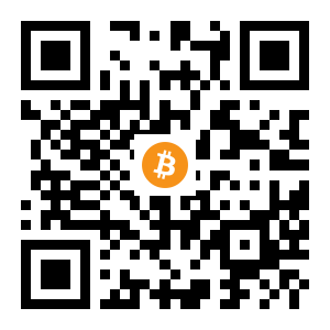 bitcoin:1J6TtQDcWNY6Utg46YaBmnHoRCfoQbXzMv black Bitcoin QR code