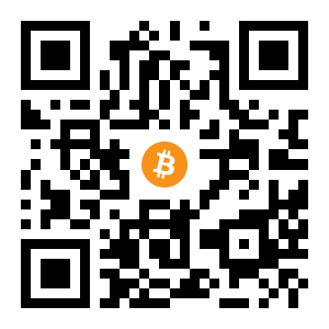 bitcoin:1J6oK8vA8Kim7D8WD7bAkN1atLLnobwJJo black Bitcoin QR code