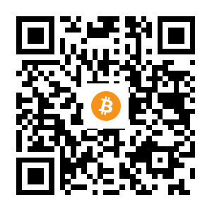 bitcoin:1J7aboiXtjKtqE85vMVxEzGY4zB5DUQ4br black Bitcoin QR code
