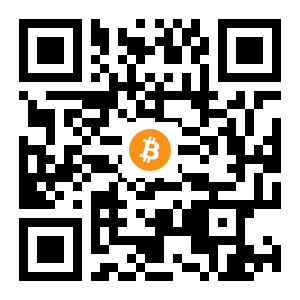 bitcoin:1JAkoBrovuy4hdgbP7euJG3dWM3PKLmz8U black Bitcoin QR code