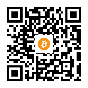 bitcoin:1JCrPqogEKEpM9fuFQV7LpF9e8cgf3YZ8m black Bitcoin QR code