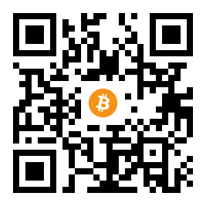 bitcoin:1JD7GFhoa5FM78VGGGm2c2gtFB6rbkJ8dP black Bitcoin QR code