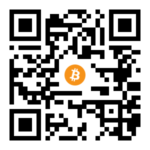 bitcoin:1JECUdAMbYaaeK7Jo5m3UYhZomzfXiqBF8 black Bitcoin QR code