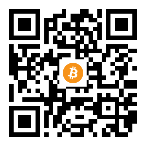 bitcoin:1JK4vdQbpfr38LtSyietk8uZd4kQv98ccY black Bitcoin QR code