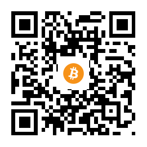 bitcoin:1JKSXvW1F6LB6sfwnARbnQ88FMJXHzz1U black Bitcoin QR code