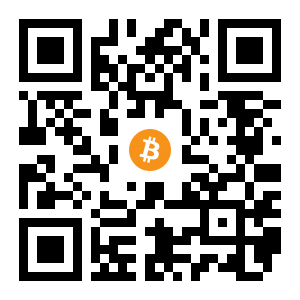 bitcoin:1JLAGE8MxKf4DKXcX2P43gT8uLVqark6Ma black Bitcoin QR code