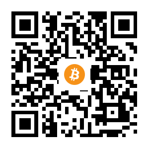 bitcoin:1JLks73e22vFoRzuU761R92e6jkeFkhuAv black Bitcoin QR code