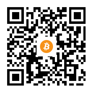 bitcoin:1JP1W3cF9iewZS6HavP8Emi3RdM4XYuhba black Bitcoin QR code