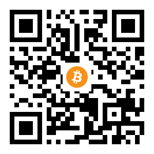 bitcoin:1JPYrwVsqxxki14hs2TRcH5mQdg7mxxdrQ black Bitcoin QR code