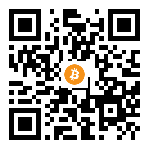 bitcoin:1JSAsSYYUYEG2txa3u82NCG45aFDpNEjJk black Bitcoin QR code