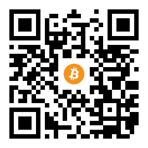 bitcoin:1JVMbgJjsYw3v24uYiirDxbvhUwr6BJ1km black Bitcoin QR code
