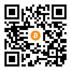 bitcoin:1JX8k8VRFbdkEvYBcC9FnWXCD6L67Vno5N black Bitcoin QR code