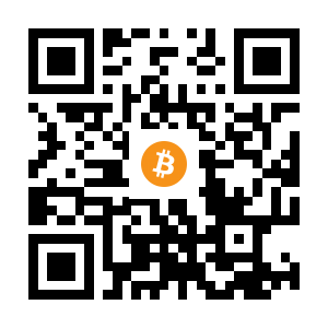 bitcoin:1JXyAjCTu8oKfaTo8AoyJxqnWDE4obFTMC black Bitcoin QR code