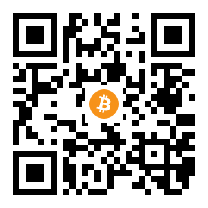 bitcoin:1JaPxvah8ZzyR3G2Z9Bzz1xXHifBxzKL5i black Bitcoin QR code