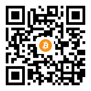 bitcoin:1JbARLpPMX11hZtePeDLD4CYLgKyMx3XqC black Bitcoin QR code