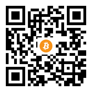 bitcoin:1JcDE1QUmSWkYeMwcskXcRprdKf7ayWxXo black Bitcoin QR code