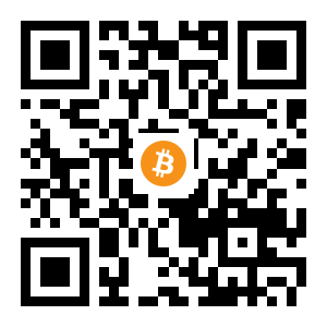 bitcoin:1JhNBDHT18gpnhoFpvg814gjtkQof19djX black Bitcoin QR code