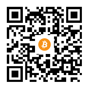 bitcoin:1JhVLuPafNPWWeE7znjFk43L5BQDimecBQ black Bitcoin QR code