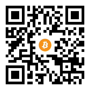 bitcoin:1JjpF1h8PRvsnqyyjrCBxFF9cixFVG4fcH black Bitcoin QR code