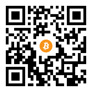 bitcoin:1Jr1inpSgKjcfTJ3VE23WKUEVF6H6SD6NW black Bitcoin QR code