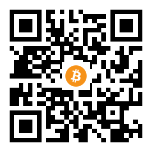 bitcoin:1JrEQPaWuP3V5X4Vg7Qt4PRTErqyZCRBxU black Bitcoin QR code