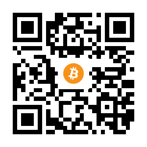 bitcoin:1JvcErv4Ja7aspLM1QQyRrY1oFV4XxyzfH black Bitcoin QR code